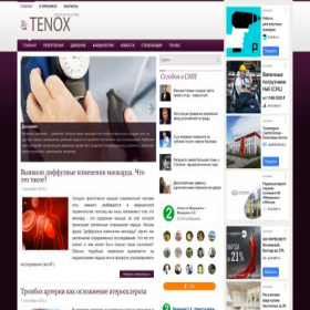 Скриншот главной страницы сайта tenox.ru
