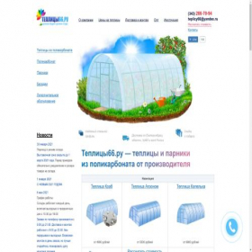 Скриншот главной страницы сайта teplicy66.ru