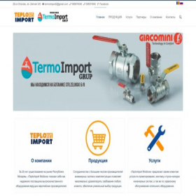 Скриншот главной страницы сайта teploimport.md