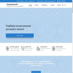 Скриншот главной страницы сайта teplonositeli.by