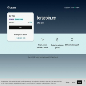 Скриншот главной страницы сайта teracoin.cc