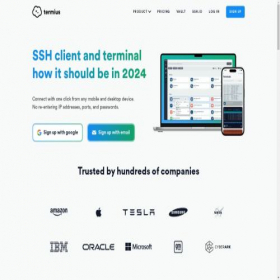 Скриншот главной страницы сайта termius.com