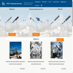 Скриншот главной страницы сайта termoavtomatika.ru