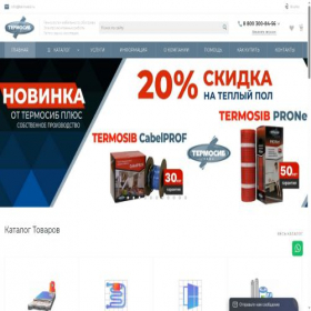 Скриншот главной страницы сайта termosib.ru