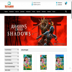 Скриншот главной страницы сайта terra-game.ru