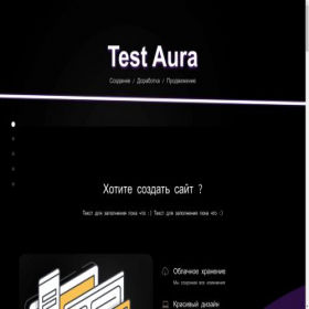 Скриншот главной страницы сайта testaura.ru