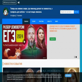 Скриншот главной страницы сайта testchem.ru