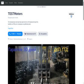 Скриншот главной страницы сайта testmotors.clients.site