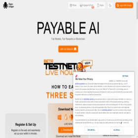 Скриншот главной страницы сайта testnet.openledger.xyz