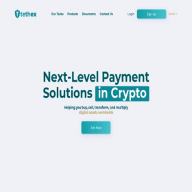 Скриншот главной страницы сайта tethex.io