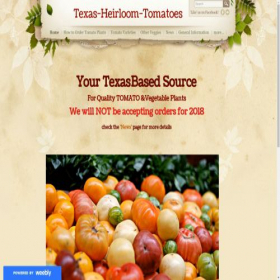 Скриншот главной страницы сайта texas-heirloom-tomatoes.com