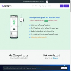Скриншот главной страницы сайта textverify.io