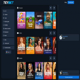 Скриншот главной страницы сайта teybet.com