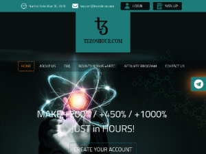 Скриншот главной страницы сайта tezoshour.com