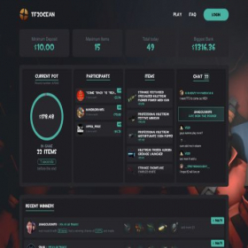 Скриншот главной страницы сайта tf2ocean.com