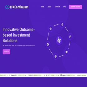 Скриншот главной страницы сайта tfxcontinuum.com