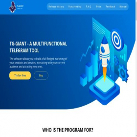 Скриншот главной страницы сайта tg-giant.com