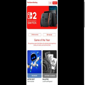 Скриншот главной страницы сайта tga-game.world