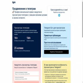 Скриншот главной страницы сайта tgm.is