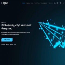 Скриншот главной страницы сайта tgmvpn.cc