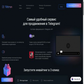 Скриншот главной страницы сайта tgtron.ru