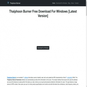 Скриншот главной страницы сайта thaiphoonburner.com