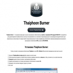 Скриншот главной страницы сайта thaiphoonburner.ru