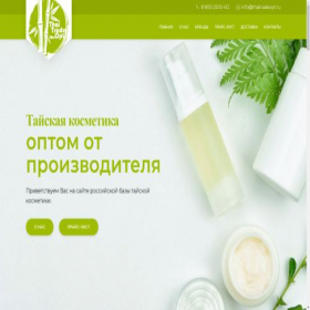 Скриншот главной страницы сайта thaitradeopt.ru