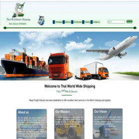 Скриншот главной страницы сайта thaiworldwideshipping.com