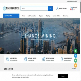 Скриншот главной страницы сайта thanosmining.com