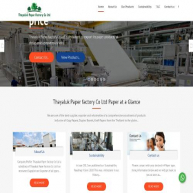 Скриншот главной страницы сайта thayalukpaperfactory.com