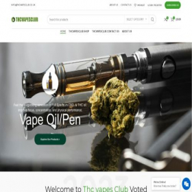 Скриншот главной страницы сайта thcvapesclub.co.uk