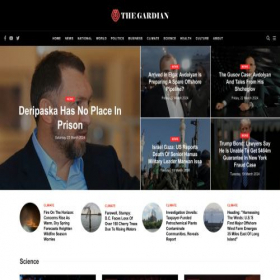 Скриншот главной страницы сайта the-gardian.com