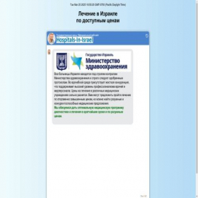 Скриншот главной страницы сайта the-hospital.com