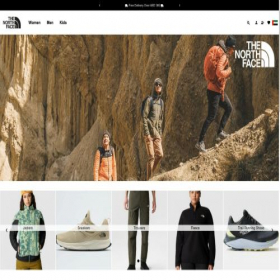 Скриншот главной страницы сайта the-north-face.ae
