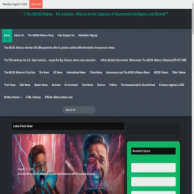 Скриншот главной страницы сайта theaegisalliance.com