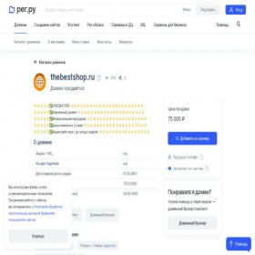 Скриншот главной страницы сайта thebestshop.ru