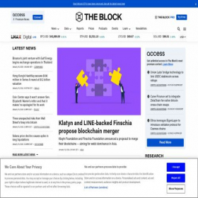 Скриншот главной страницы сайта theblock.co