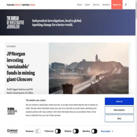 Скриншот главной страницы сайта thebureauinvestigates.com