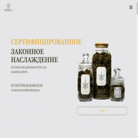 Скриншот главной страницы сайта thecannabis.ru