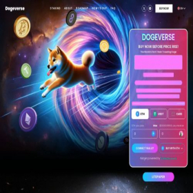 Скриншот главной страницы сайта thedogeverse.com