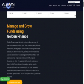 Скриншот главной страницы сайта thegoldenfinance.com