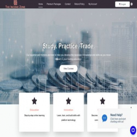 Скриншот главной страницы сайта theincomezone.net