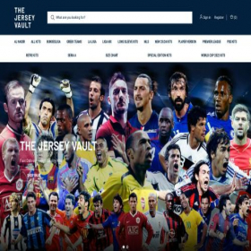 Скриншот главной страницы сайта thejerseyvault.net