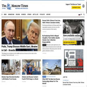 Скриншот главной страницы сайта themoscowtimes.com