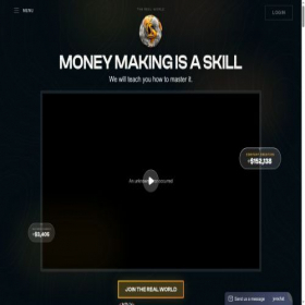 Скриншот главной страницы сайта therealworldportal.live
