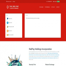Скриншот главной страницы сайта theredpay.com