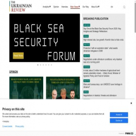 Скриншот главной страницы сайта theukrainianreview.info