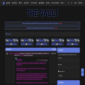 Скриншот главной страницы сайта thevault.net.ru