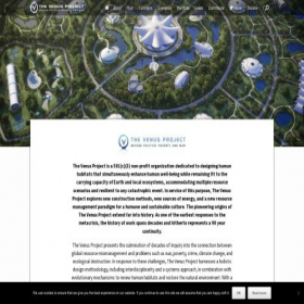 Скриншот главной страницы сайта thevenusproject.com